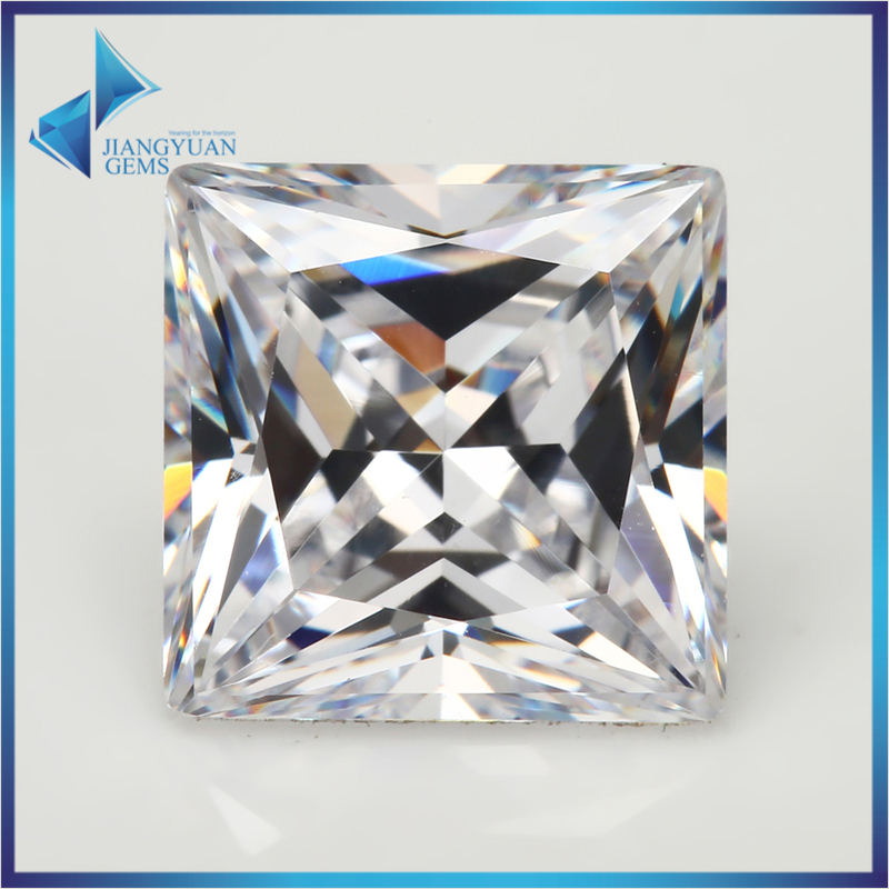 Bộ 50 20 Chiếc 10 Chiếc Vuông Công Chúa Cắt Trắng Cubic Zirconia Đá Quý Tổng Hợp Kích Thước 1.5x1.5 ~ 10x10mm 5A Rời CZ Đá Để Làm Đồ Trang Sức