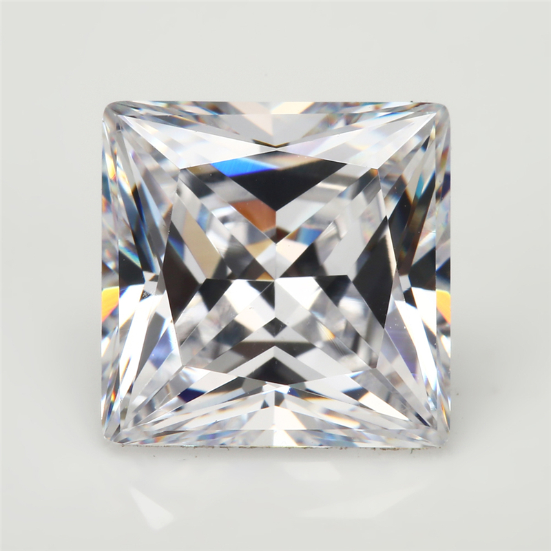 Bộ 50 20 Chiếc 10 Chiếc Vuông Công Chúa Cắt Trắng Cubic Zirconia Đá Quý Tổng Hợp Kích Thước 1.5x1.5 ~ 10x10mm 5A Rời CZ Đá Để Làm Đồ Trang Sức