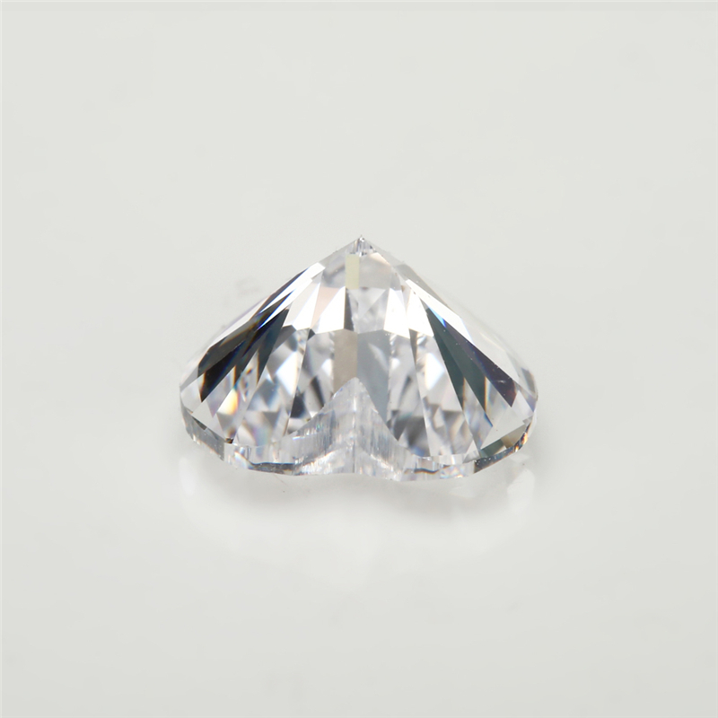 Trái tim đá cubic zirconia trắng 3x3mm và 10x10mm, bộ 20 viên cho làm đồ trang sức DIY