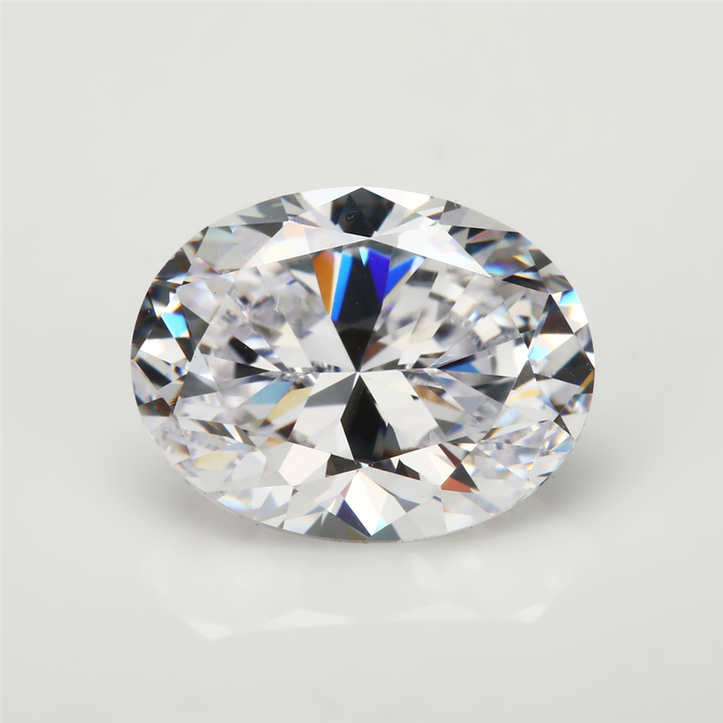 Kích thước 2x3mm ~ 13x18mm - Đá quý tổng hợp Cubic Zirconia bầu dục màu trắng chất lượng 5A dùng cho trang sức