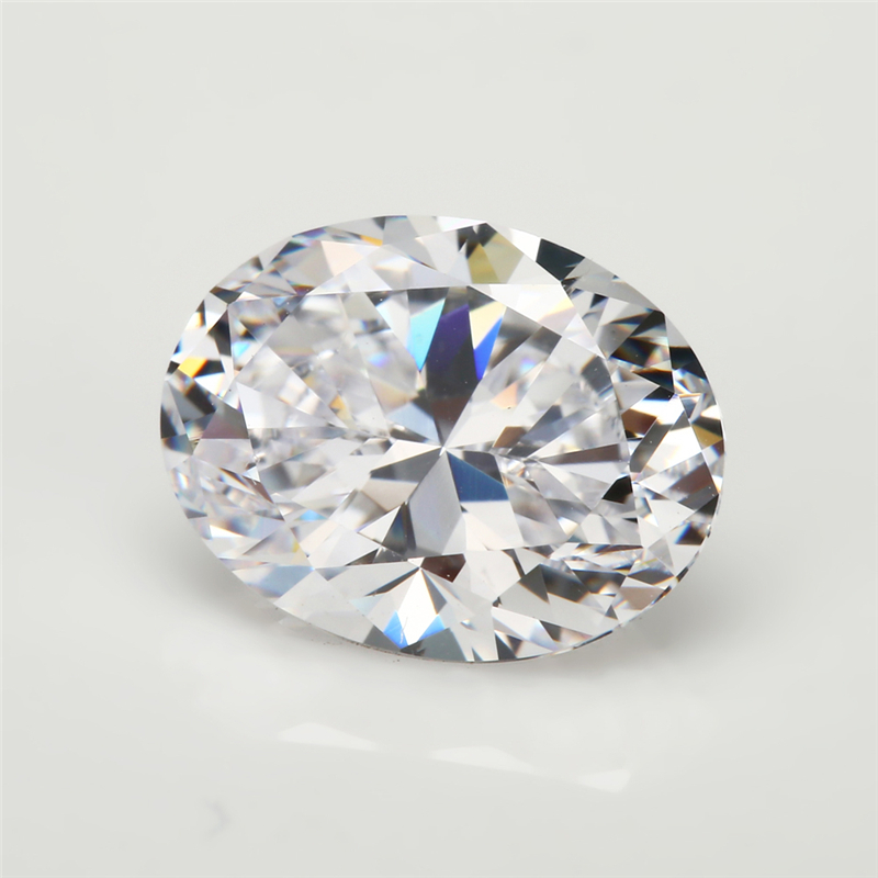 Kích thước 2x3mm ~ 13x18mm - Đá quý tổng hợp Cubic Zirconia bầu dục màu trắng chất lượng 5A dùng cho trang sức