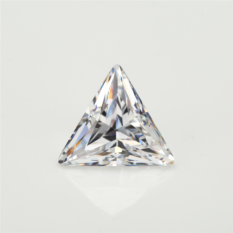 20 Chiếc 10 Chiếc Tam Giác Cắt Trắng Cubic Zirconia Đá Quý Tổng Hợp Kích Thước 3x3mm ~ 10x10mm 5A Rời CZ Đá Để Làm Đồ Trang Sức