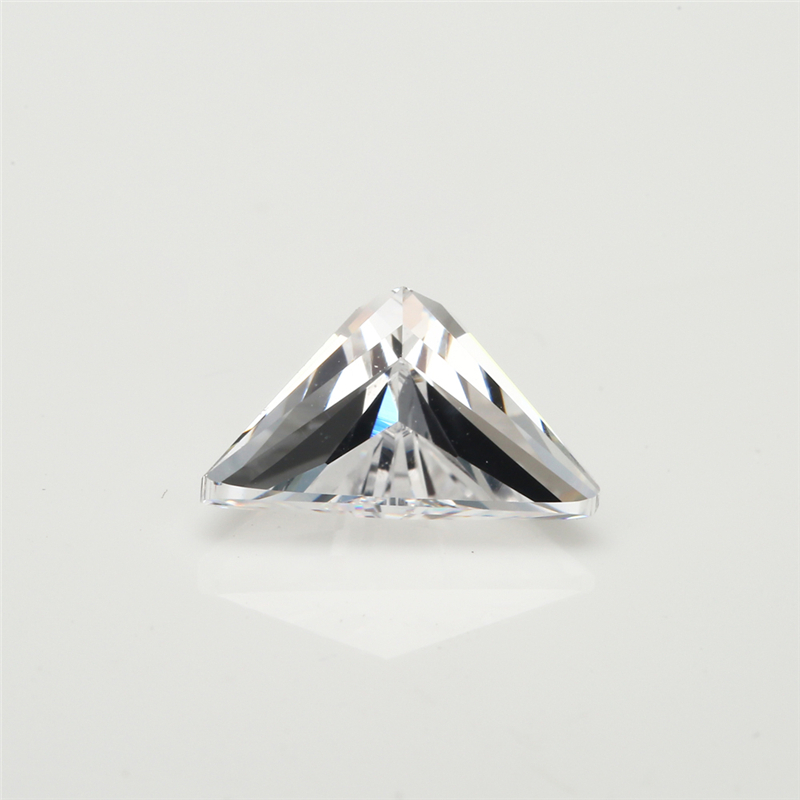 20 Chiếc 10 Chiếc Tam Giác Cắt Trắng Cubic Zirconia Đá Quý Tổng Hợp Kích Thước 3x3mm ~ 10x10mm 5A Rời CZ Đá Để Làm Đồ Trang Sức