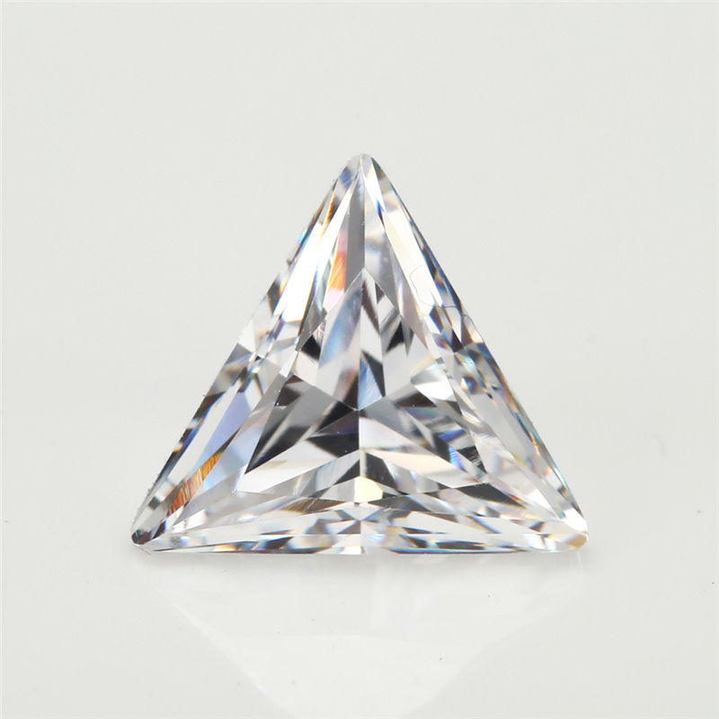 20 Chiếc 10 Chiếc Tam Giác Cắt Trắng Cubic Zirconia Đá Quý Tổng Hợp Kích Thước 3x3mm ~ 10x10mm 5A Rời CZ Đá Để Làm Đồ Trang Sức