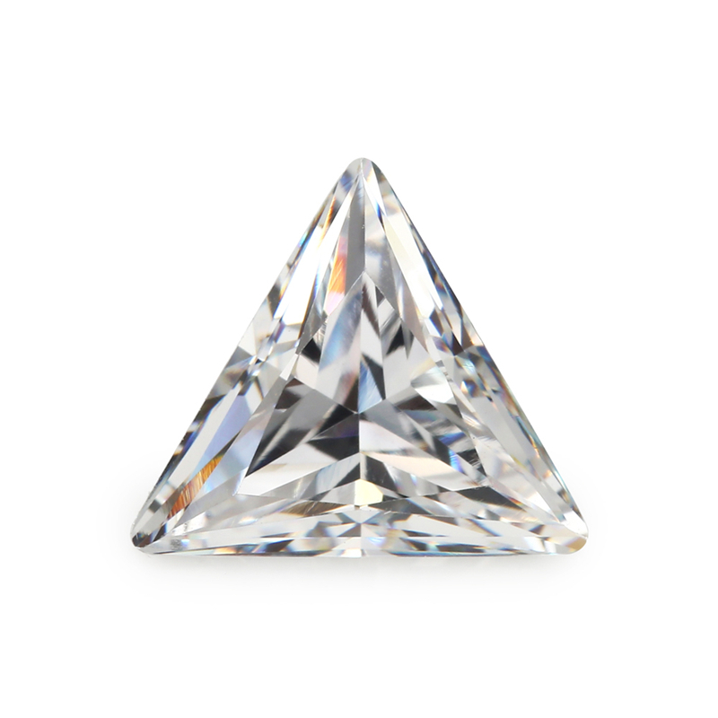 20 Chiếc 10 Chiếc Tam Giác Cắt Trắng Cubic Zirconia Đá Quý Tổng Hợp Kích Thước 3x3mm ~ 10x10mm 5A Rời CZ Đá Để Làm Đồ Trang Sức