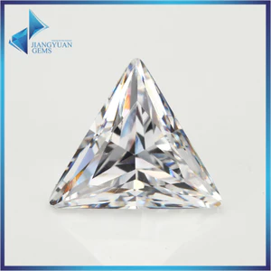 20 Chiếc 10 Chiếc Tam Giác Cắt Trắng Cubic Zirconia Đá Quý Tổng Hợp Kích Thước 3x3mm ~ 10x10mm 5A Rời CZ Đá Để Làm Đồ Trang Sức