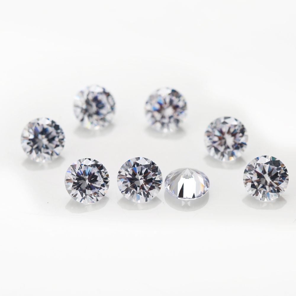 200 Chiếc Tròn Cắt Trắng Cubic Zirconia Đá Quý Tổng Hợp 1 ~ 3mm 5A Rời CZ Đá Trang Sức DIY