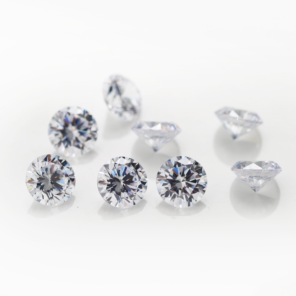 200 Chiếc Tròn Cắt Trắng Cubic Zirconia Đá Quý Tổng Hợp 1 ~ 3mm 5A Rời CZ Đá Trang Sức DIY