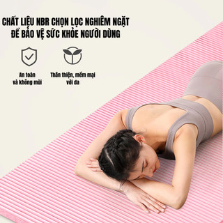 Thảm Yoga Tập Gym Định Tuyến 2 lớp 10 - 15mm cao cấp, gấp gọn, du lịch tiện lợi