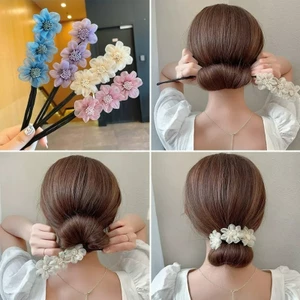 Nữ Tóc Bun Dụng Cụ Linh Hoạt Updo Hoa Dính Bun Dụng Cụ Làm Tóc Bun Xoắn Giá Đỡ Dụng Cụ Tóc