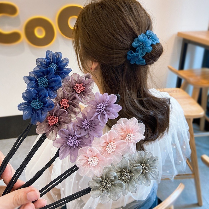 Nữ Tóc Bun Dụng Cụ Linh Hoạt Updo Hoa Dính Bun Dụng Cụ Làm Tóc Bun Xoắn Giá Đỡ Dụng Cụ Tóc