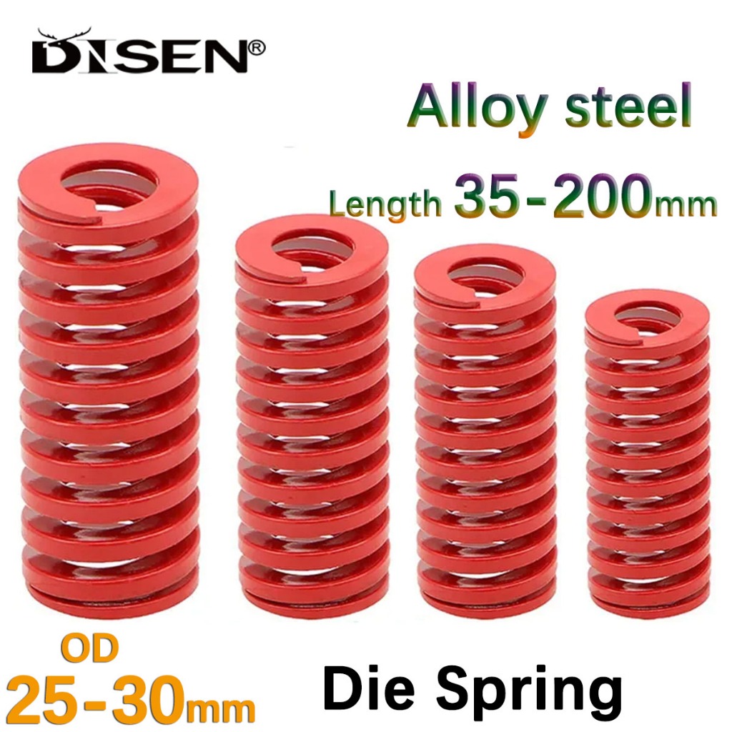 Màu đỏ Vừa Tải Khuôn Lò Xo Nén Lò Xo Cho Thân Sau Đuôi Strut Hỗ Trợ Đường Kính Ngoài 25-30mm