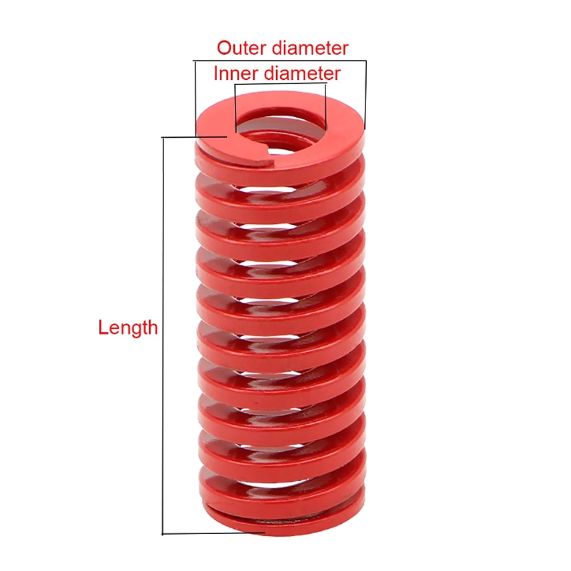 Màu đỏ Vừa Tải Khuôn Lò Xo Nén Lò Xo Cho Thân Sau Đuôi Strut Hỗ Trợ Đường Kính Ngoài 25-30mm