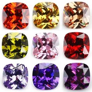 Đệm cắt Cubic Zirconia từ 3x3mm đến 10x10mm - Đá quý tổng hợp nhiều màu sắc