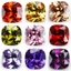 Đệm cắt Cubic Zirconia từ 3x3mm đến 10x10mm - Đá quý tổng hợp nhiều màu sắc