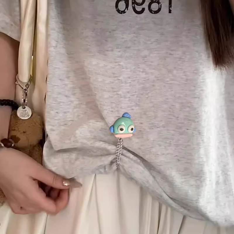 [Yunyuan] Quần hút chân hình chú hề hoạt hình dễ thương Dụng cụ rút ngắn viền, viền trên không cần may, Khóa từ tính thắt lưng có thể điều chỉnh