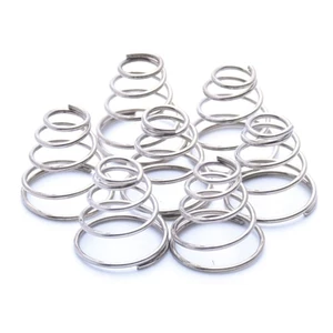 Thép không gỉ 304 Tháp Lò xo côn Áp suất lò xo Hình nón Nén lò xo Đường kính dây 0,4 0,5 0,7 0,8 0,9 1 1,2 mm