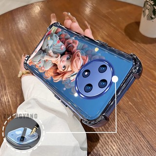 Ốp Lưng Cho OPPO reno 12F 5G Bốn Góc Mạ Điện Chống Rơi Vỏ Điện Thoại Thẩm Mỹ Cô Gái Họa Tiết Hoạt Hình TPU Mềm