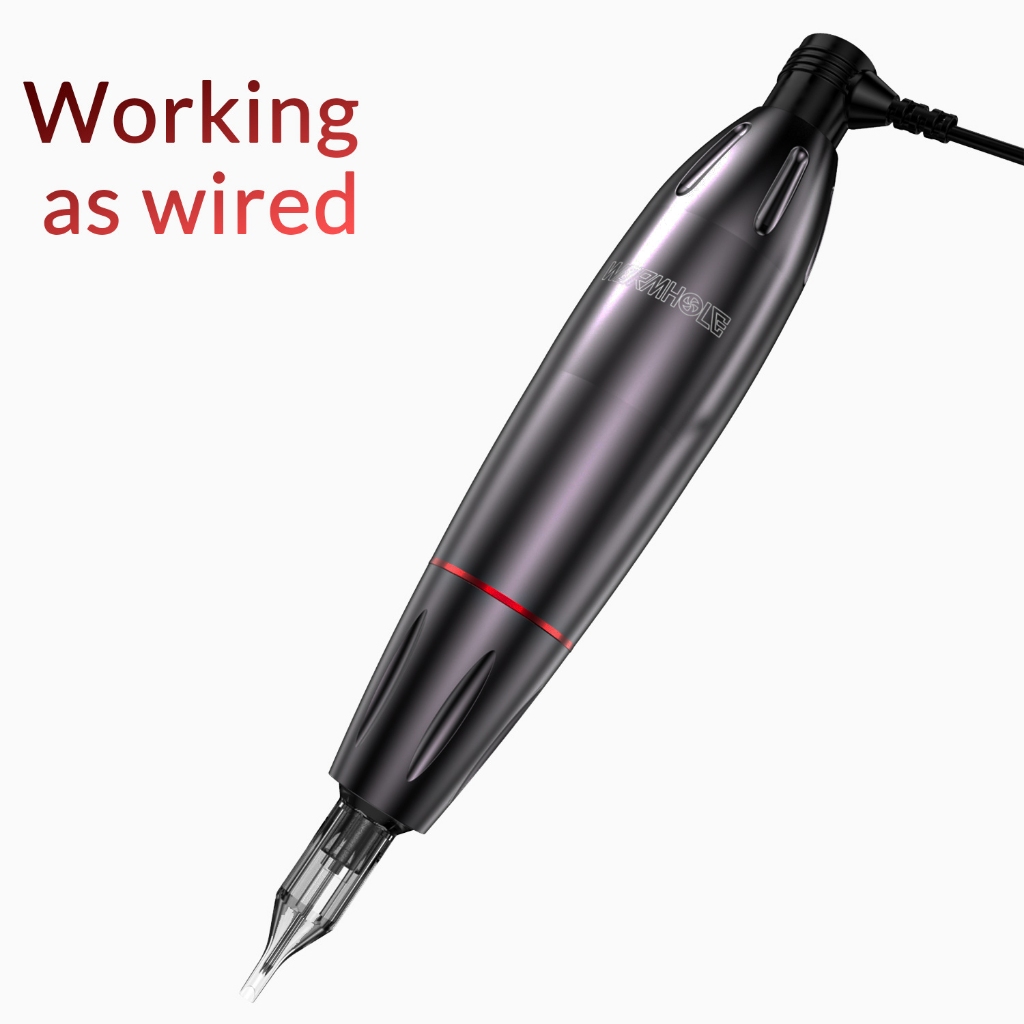 Máy xăm bút hình lỗ sâu có dây RCA Xoay 3,5MM
