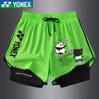 Quần short cầu lông mới hợp thời trang YONEX nhanh khô nhẹ nam nữ giả hai mảnh chống ánh sáng quần short thể thao tùy chỉnh nhóm mua đồng phục