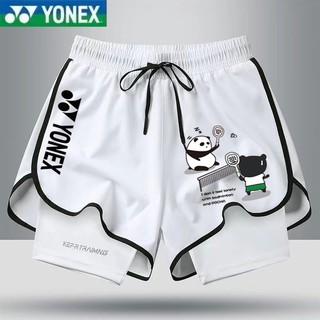 Quần short cầu lông mới hợp thời trang YONEX nhanh khô nhẹ nam nữ giả hai mảnh chống ánh sáng quần short thể thao tùy chỉnh nhóm mua đồng phục