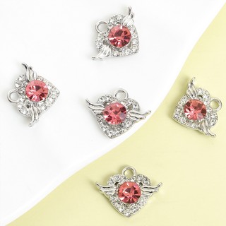 10 Chiếc Tinh Tế Lấp Lánh Đôi Cánh Thiên Thần Trái Tim Đỏ Quyến Rũ Với Pha Lê Kim Cương Giả, Vòng Cổ Thời Trang Vòng Tay Bông Tai Gothic Trang Trí Quần Áo DIY Lãng Mạn Trái Tim Tình Yêu Mặt Dây Chuyền