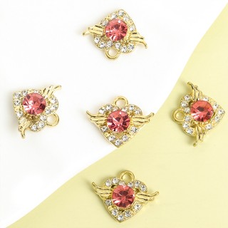 10 Chiếc Tinh Tế Lấp Lánh Đôi Cánh Thiên Thần Trái Tim Đỏ Quyến Rũ Với Pha Lê Kim Cương Giả, Vòng Cổ Thời Trang Vòng Tay Bông Tai Gothic Trang Trí Quần Áo DIY Lãng Mạn Trái Tim Tình Yêu Mặt Dây Chuyền