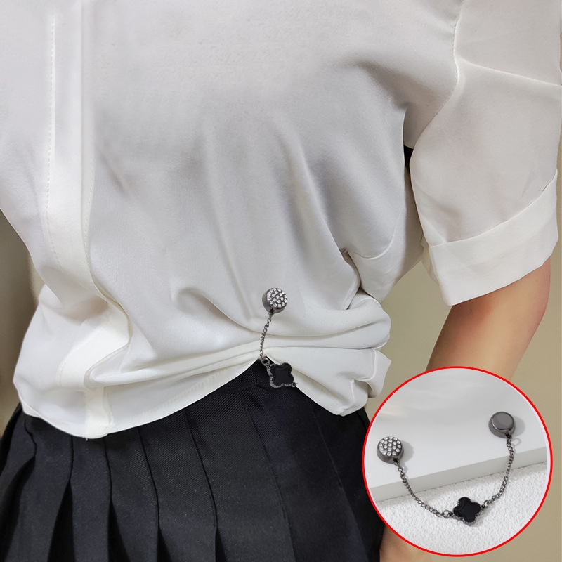 [Yunyuan] 2 Cái / bộ Làm Ngắn Viền Quần Áo Quá Dài Và Làm Cho Chúng Ngắn Hơn Nam Châm Điều Chỉnh Cố Định Từ Tính Khóa Zircon Không Dấu Vết