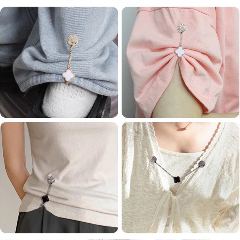 [Yunyuan] 2 Cái / bộ Làm Ngắn Viền Quần Áo Quá Dài Và Làm Cho Chúng Ngắn Hơn Nam Châm Điều Chỉnh Cố Định Từ Tính Khóa Zircon Không Dấu Vết