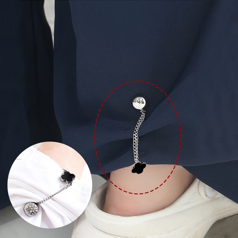 [Yunyuan] 2 Cái / bộ Làm Ngắn Viền Quần Áo Quá Dài Và Làm Cho Chúng Ngắn Hơn Nam Châm Điều Chỉnh Cố Định Từ Tính Khóa Zircon Không Dấu Vết