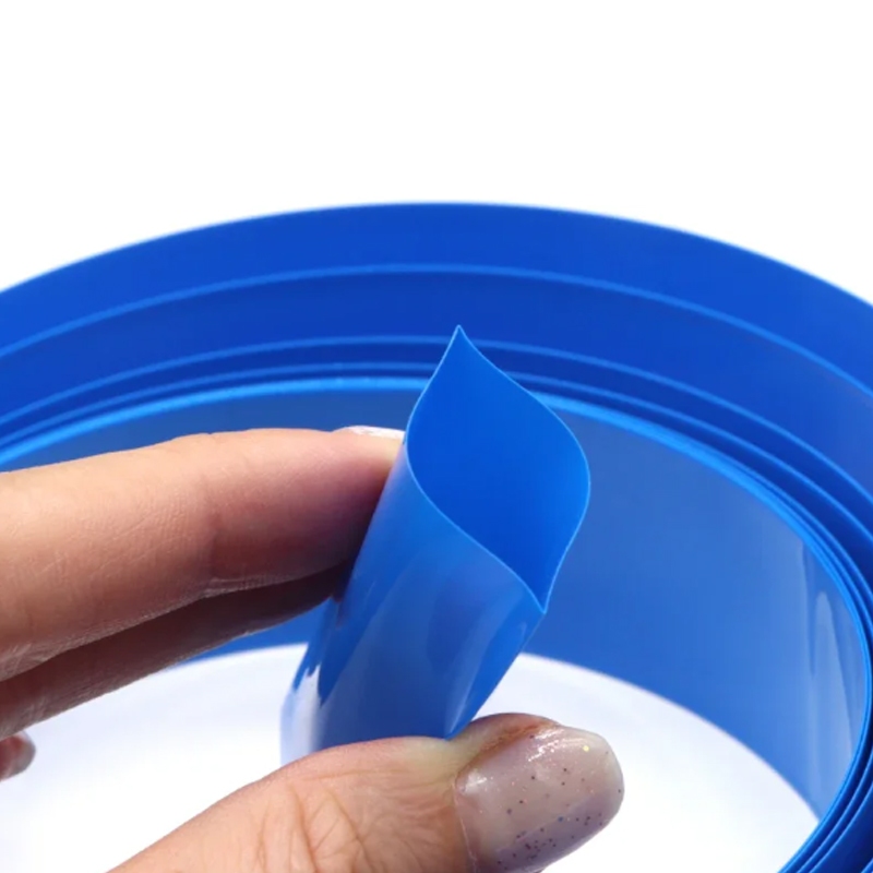 Ống co nhiệt PVC phẳng màu xanh Bọc pin 18650 Pin Lithium Co nhiệt Ống cách điện tự dính Các loại