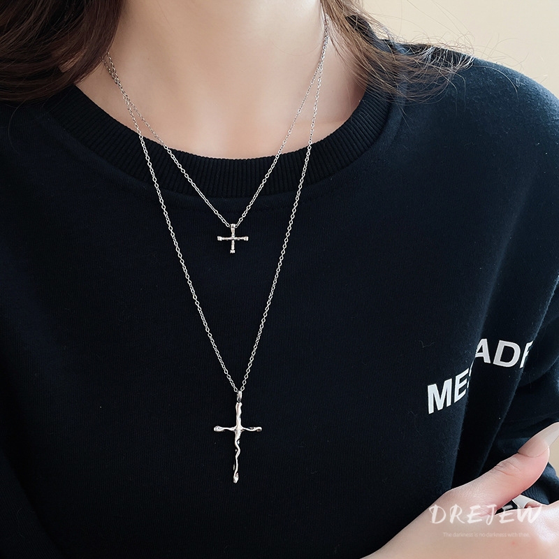 Ảnh Drejew 2 chiếc Vòng cổ kim loại châu Âu và Mỹ thích hợp Vòng cổ áo len đơn giản đa năng 2