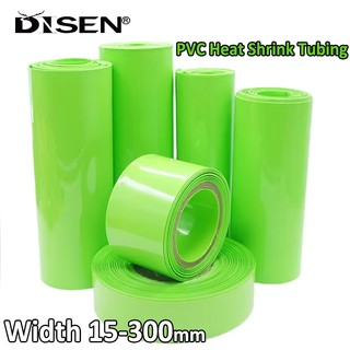 1meter Trái Cây Xanh PVC Ống Co Nhiệt 18650 Pin Lipo Bọc Phim Cách Nhiệt Vỏ Cáp Bảo Vệ Chiều Rộng 15mm ~ 300mm