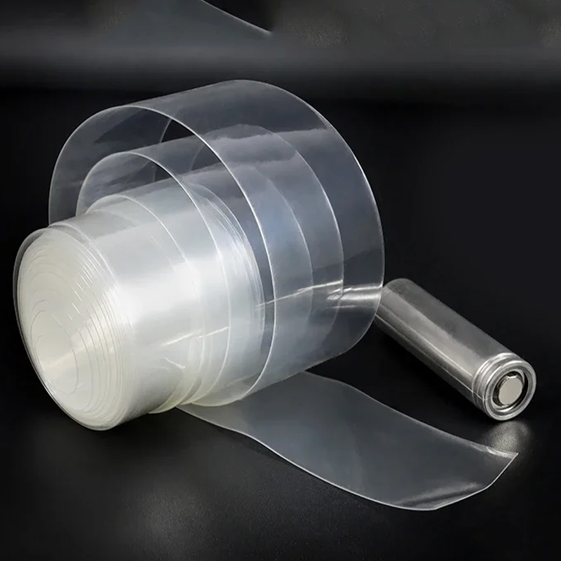 Ống co nhiệt PVC trong suốt 18650 Bộ pin Bảo vệ cách nhiệt Bọc màng Vỏ lithium Vỏ cáp Width9mm-300mm