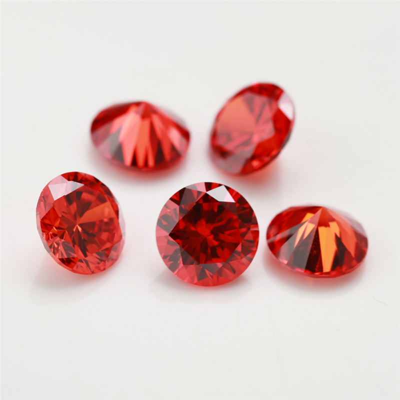 20 chiếc Đá quý tổng hợp Cubic Zirconia cắt tròn 5A 4 ~ 8mm Đen, Hồng, Garnet, Cam, Vàng vàng, Oải hương, Champagne, Thạch anh tím, Tím, Xanh ô liu Loose CZ Đá trang sức DIY