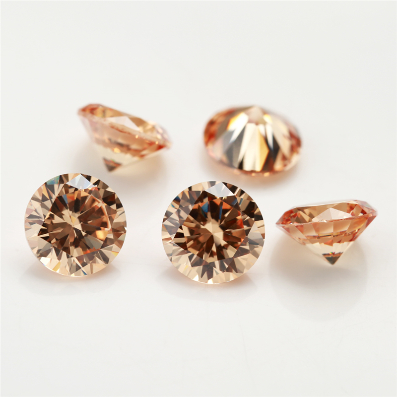 20 chiếc Đá quý tổng hợp Cubic Zirconia cắt tròn 5A 4 ~ 8mm Đen, Hồng, Garnet, Cam, Vàng vàng, Oải hương, Champagne, Thạch anh tím, Tím, Xanh ô liu Loose CZ Đá trang sức DIY