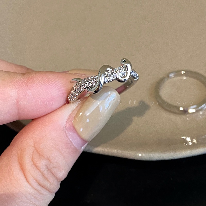 Nhẫn hình con rắn zircon, trang sức thời trang cho nữ