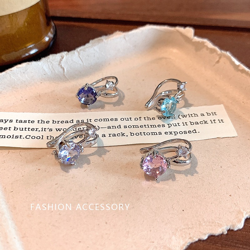 Bông Tai Zircon Lấp Lánh, Phong Cách Sang Trọng Cho Nữ