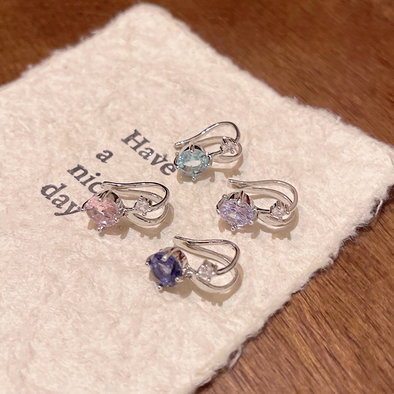 Bông Tai Zircon Lấp Lánh, Phong Cách Sang Trọng Cho Nữ