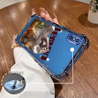 Ốp Lưng Cho iPhone X Xs Xr Xs Max Bốn Góc Mạ Điện Chống Rơi Vỏ Điện Thoại Thẩm Mỹ Cà Phê Đá Họa Tiết Hoạt Hình Mỹ TPU Mềm Trường Hợp