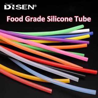 Ống silicon Ống cao su linh hoạt Cấp thực phẩm Ống nước uống mềm Đầu nối nước đầy màu sắc ID2-8mm