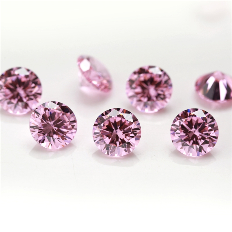 Đá quý tổng hợp cubic zirconia hồng kích thước 0.8mm ~ 3.75mm, phù hợp làm đồ trang sức