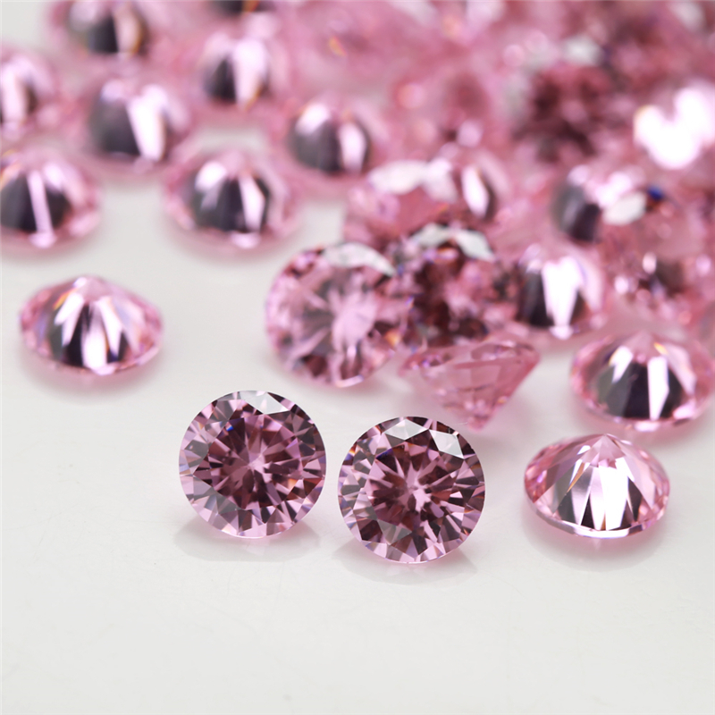 Đá quý tổng hợp cubic zirconia hồng kích thước 0.8mm ~ 3.75mm, phù hợp làm đồ trang sức