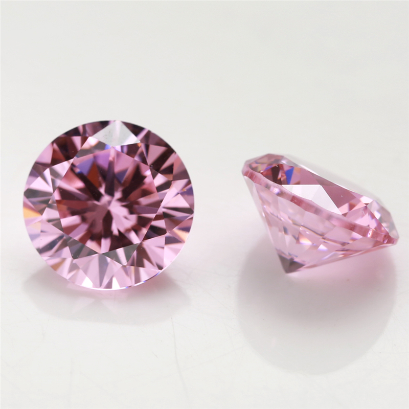 Đá quý tổng hợp cubic zirconia hồng kích thước 0.8mm ~ 3.75mm, phù hợp làm đồ trang sức