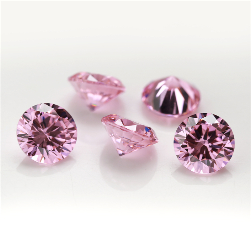 Đá quý tổng hợp cubic zirconia hồng kích thước 0.8mm ~ 3.75mm, phù hợp làm đồ trang sức
