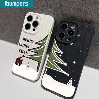 ibumpers Ốp Lưng IPhone Hàn Quốc Lãng Mạn Họa Tiết Cây Thông Noel Cặp Đôi Cho IPhone 16 15 14 12 13 11 Pro Max IP 7 8 Plus X XS XR Ốp Điện Thoại Silicon Mềm Chống Sốc