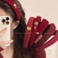 Encore Red Headband Thu Đông 2024 Phong Cách Mới Mũ Cao Cấp