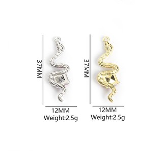 10 Chiếc Sáng Tạo Hình Rắn Bóng Kim Loại Quyến Rũ Với Đá Pha Lê Vuông Nhiều Màu Sắc, Hip-Hop Punk Phong Cách Dây Chuyền Bông Tai Móc Khóa Và Nhiều Hàng Thủ Công Sang Trọng Mặt Dây Hợp Kim DIY