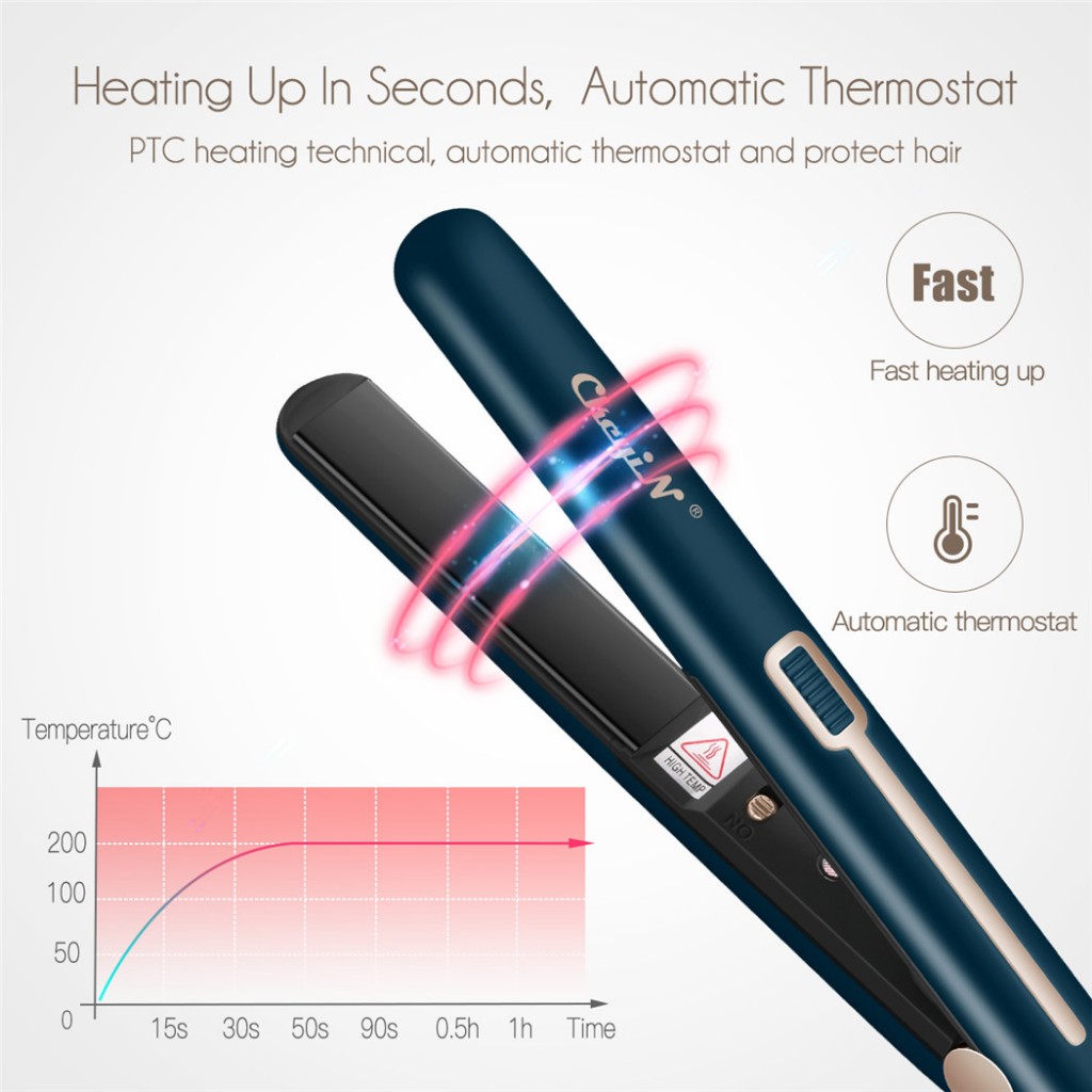 Ảnh Máy duỗi và uốn tóc ckeyin 3in1 bàn là phẳng 20mm với các ion âm để duỗi tóc uốn tóc usb có thể sạc lại 3