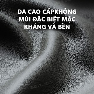 hộp kính xe hơi 2 Ngăn SEAMETAL Bằng Da Đa Năng Gắn Tấm Che Nắng Xe Hơi